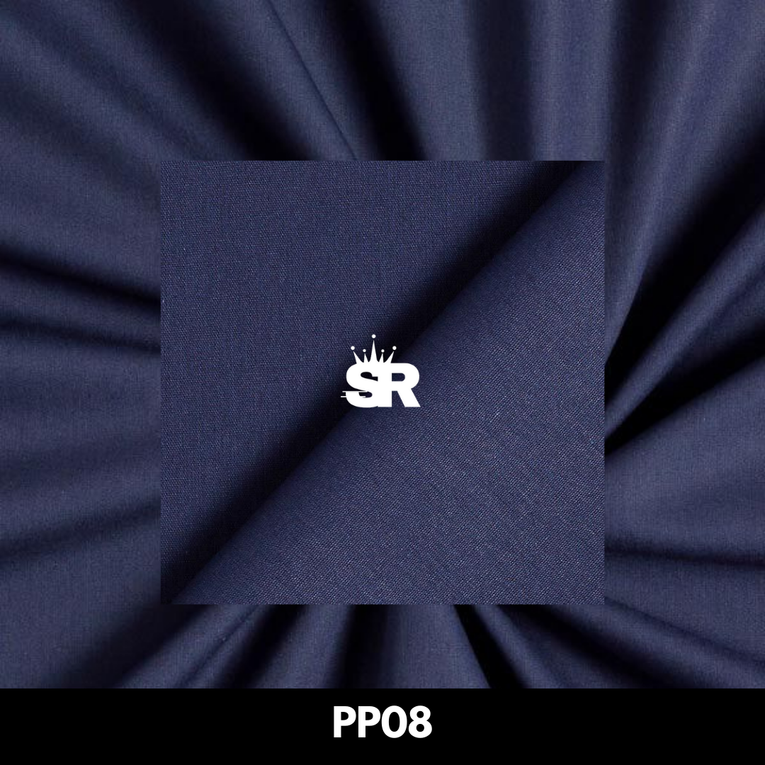 Plain Poplin Fabrics - Navy Blue