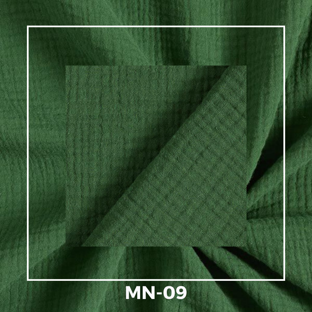 Plain Muslin Fabrics – Dark Green