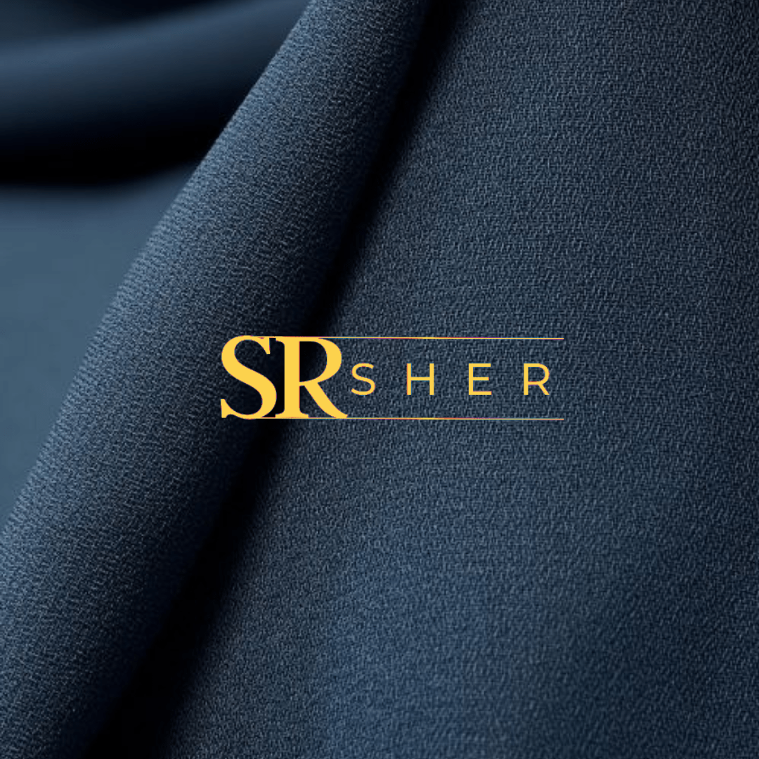 Plain Crepe Fabrics - Navy Blue