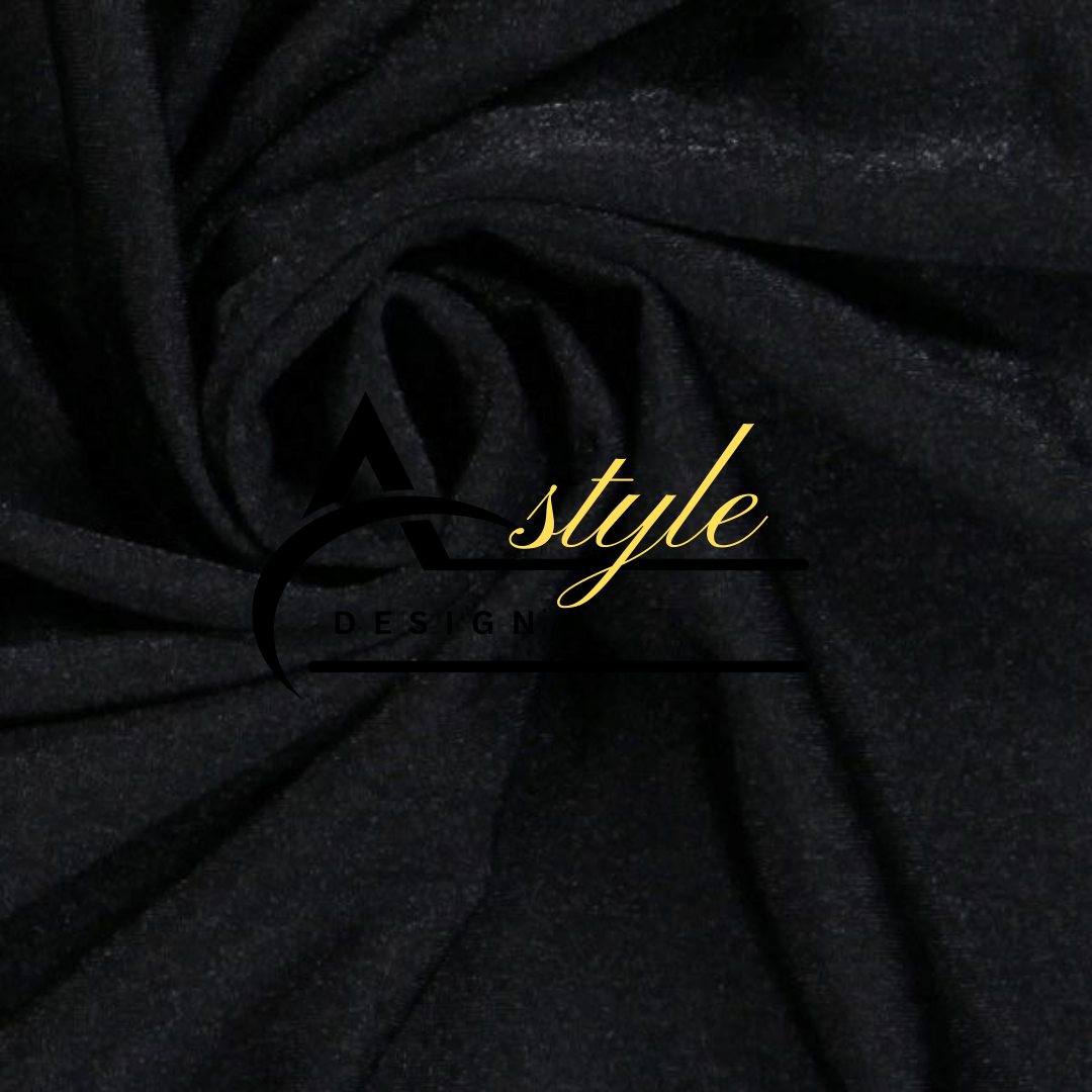 Plain Swimsuit Fabrics - Black