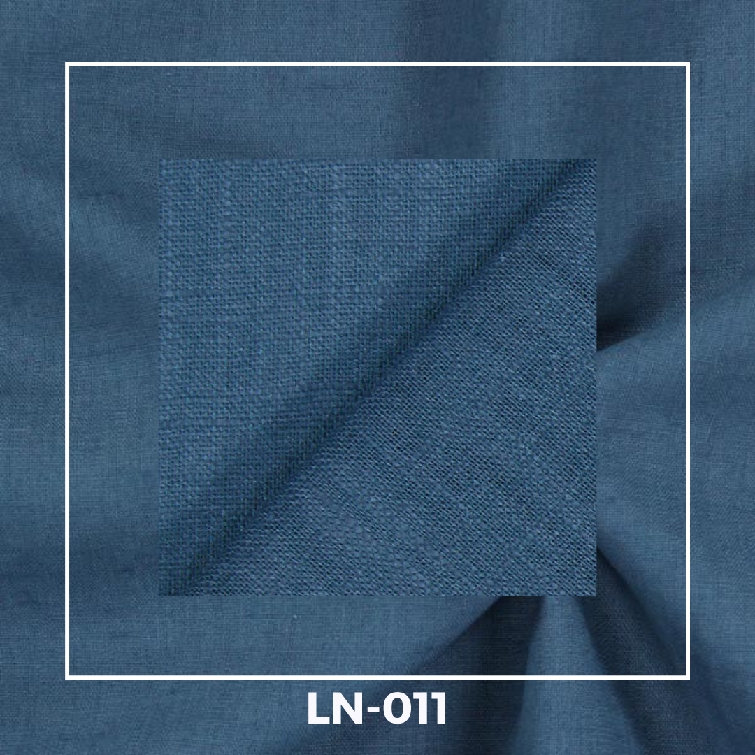 Plain Linen Fabrics – Denim Blue