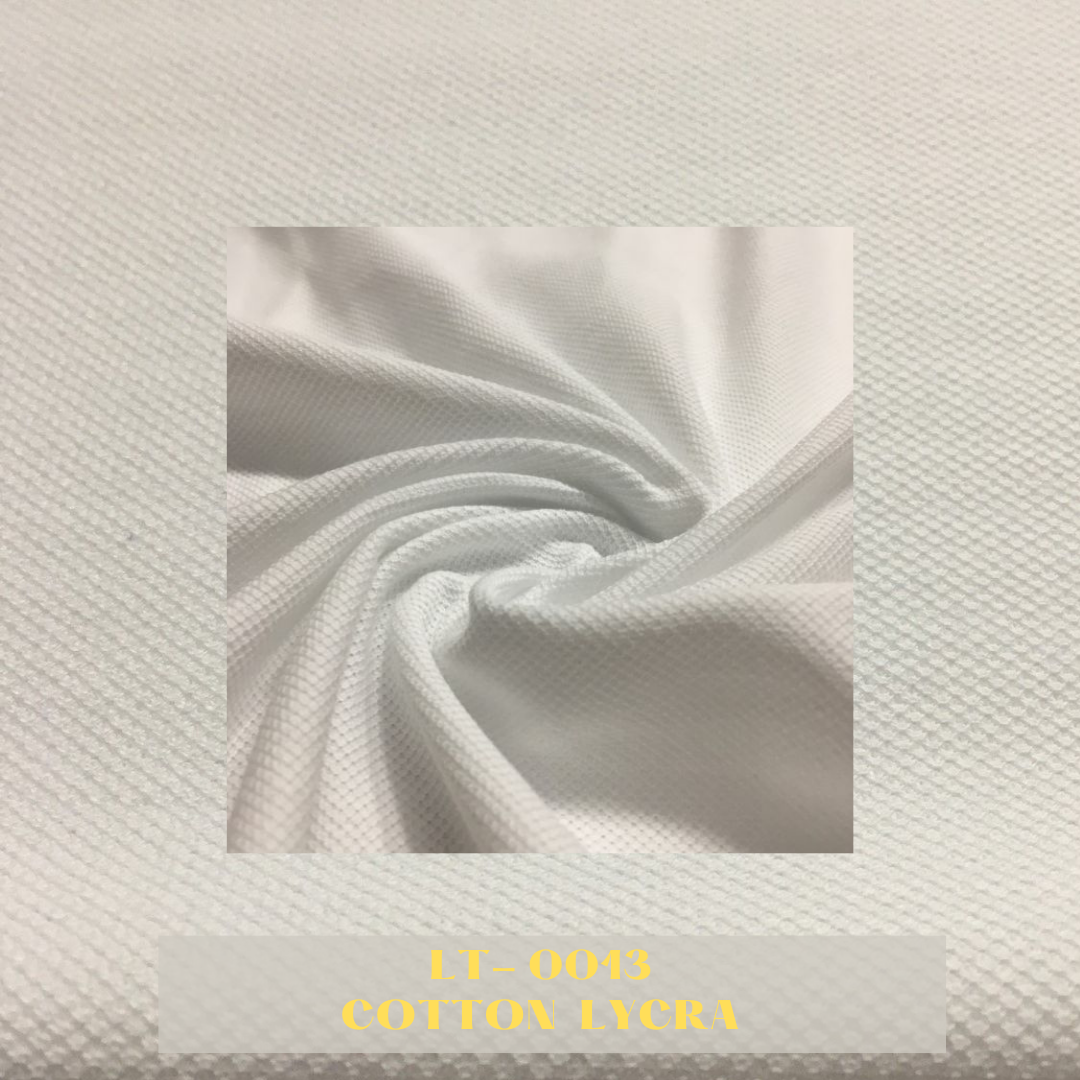 Plain Lacoste Pique Fabrics - White