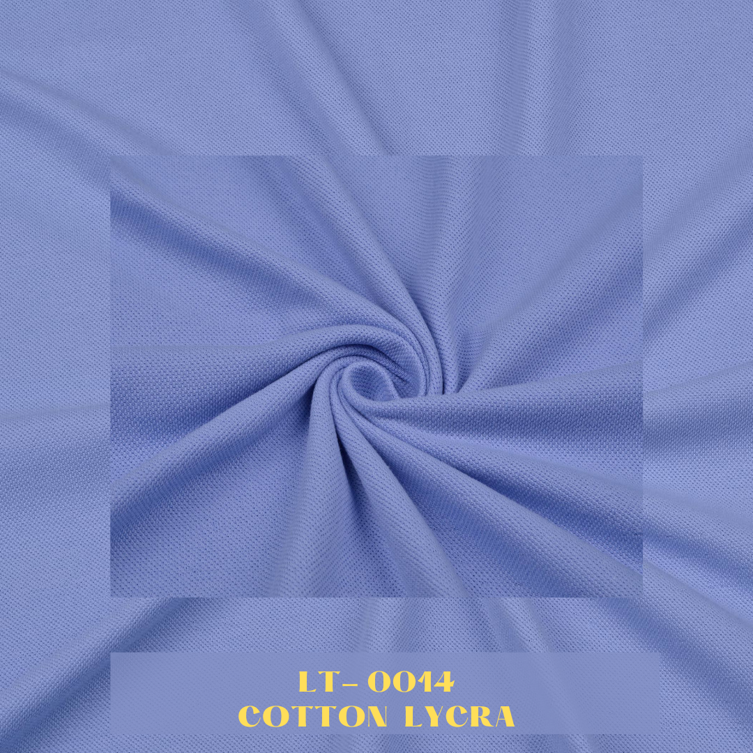 Plain Lacoste Pique Fabrics - Slate Blue