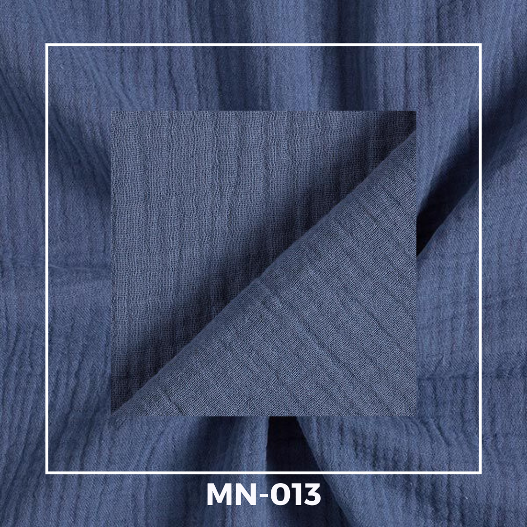 Plain Muslin Fabrics – Denim blue
