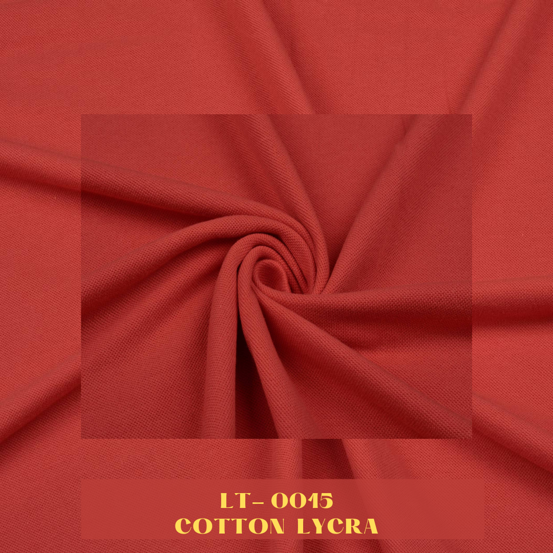 Plain Lacoste Pique Fabrics -Imperial Red