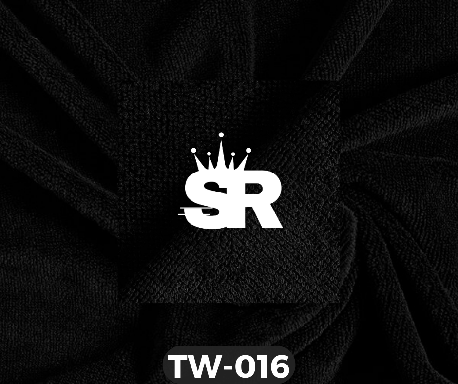 Plain Towelling Fabric (TERRYCLOTH) – Black