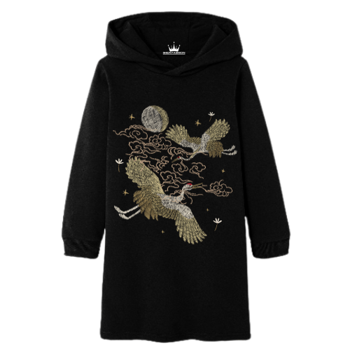 Women's Long Hoodie with Embroidery