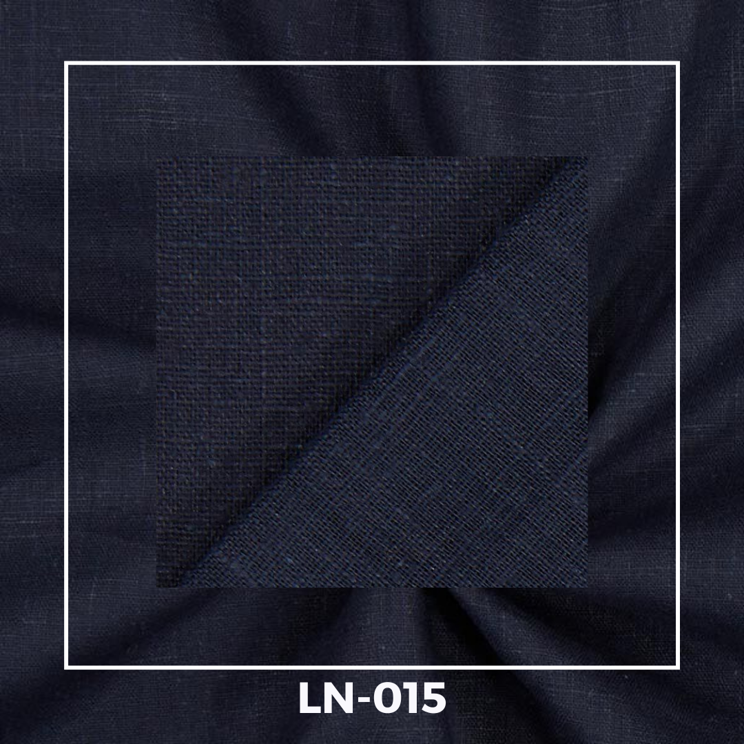 Plain Linen Fabrics – Midnight Blue