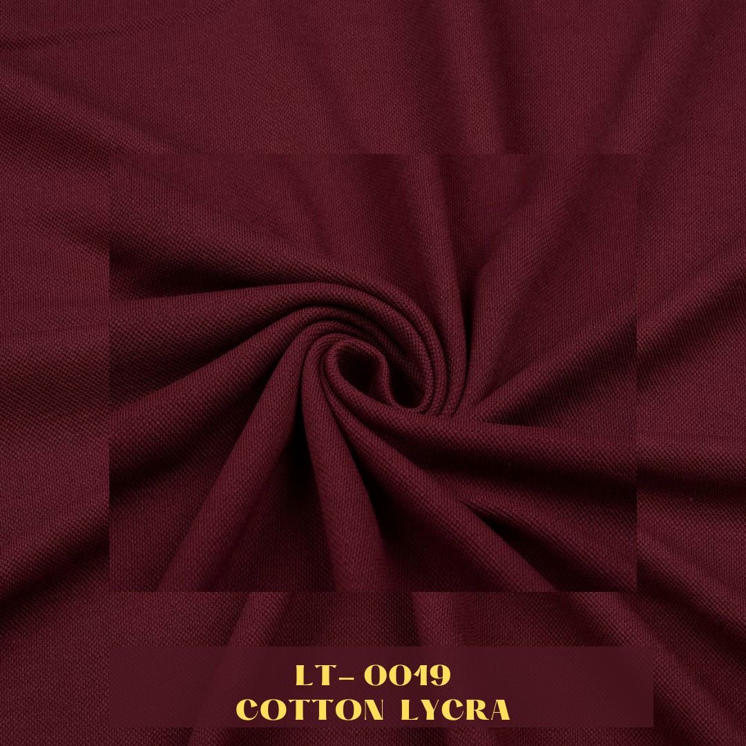 Plain Lacoste Pique Fabrics - Red Wine