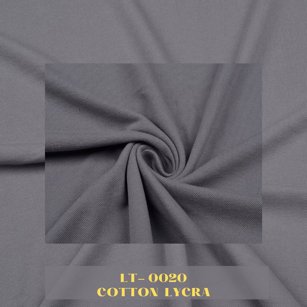 Plain Lacoste Pique Fabrics - Dark Grey