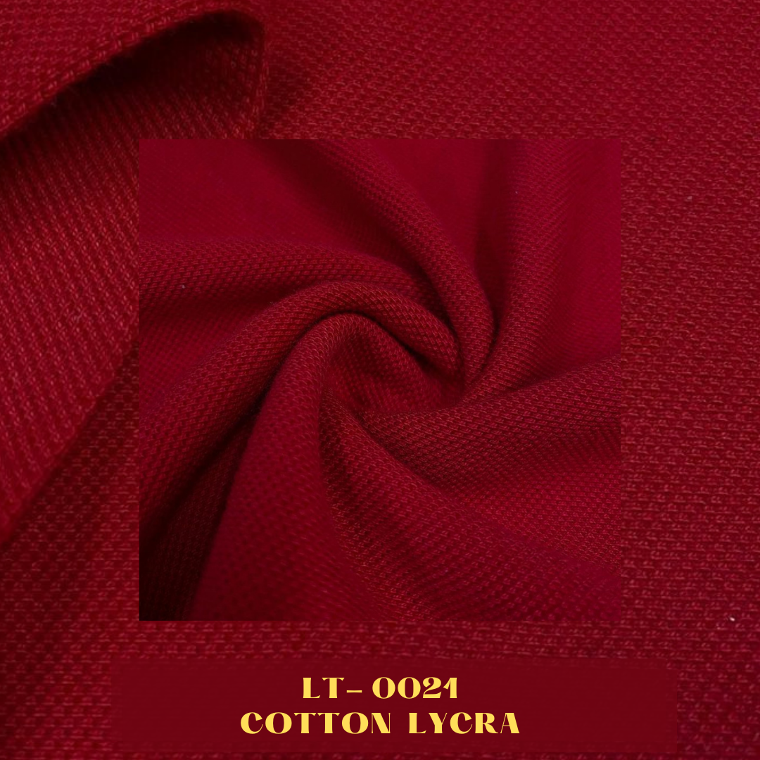 Plain Lacoste Pique Fabrics - Burgundy