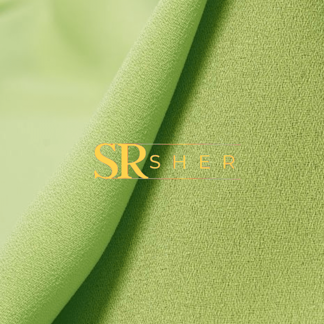 Plain Crepe Fabrics -Pistachio Green