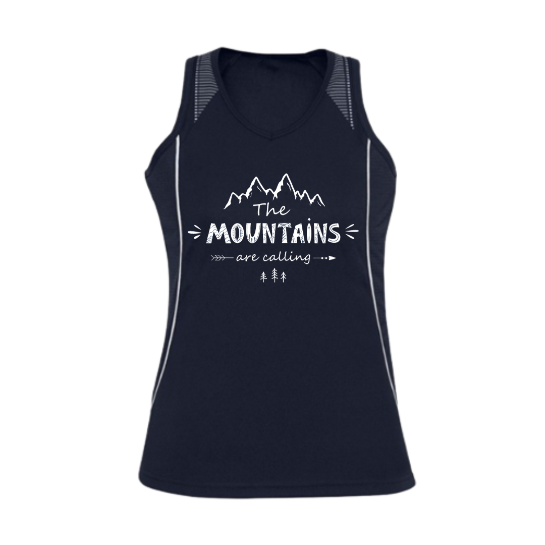 Training Top / Singlets THE MOUNTAINS ARE CALLING