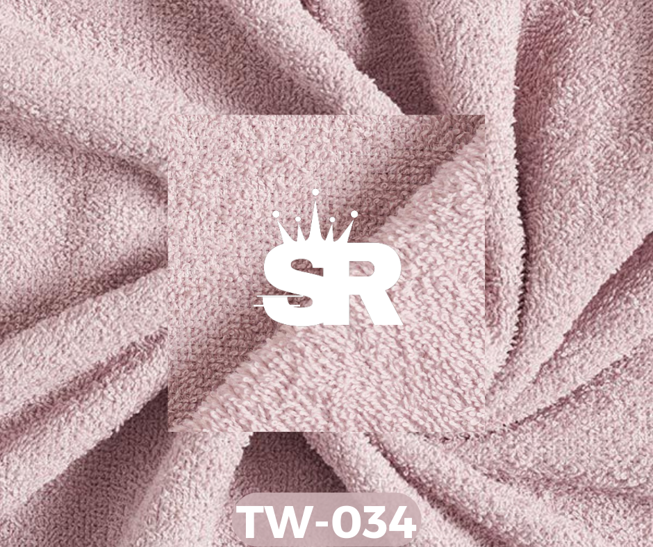 Plain Towelling Fabric (TERRYCLOTH) – Light Dusky Pink