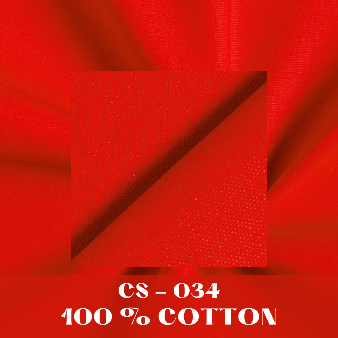 Plain Cotton Canvas Fabrics – Chili Red