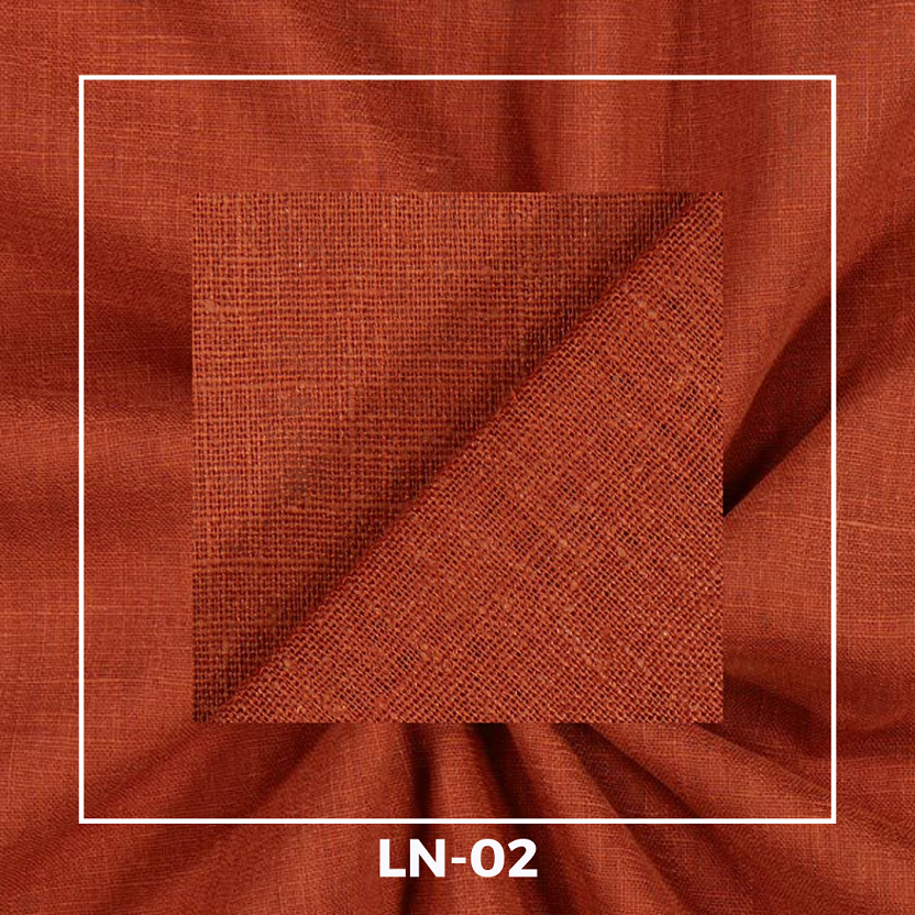 Plain Linen Fabrics – Terracotta