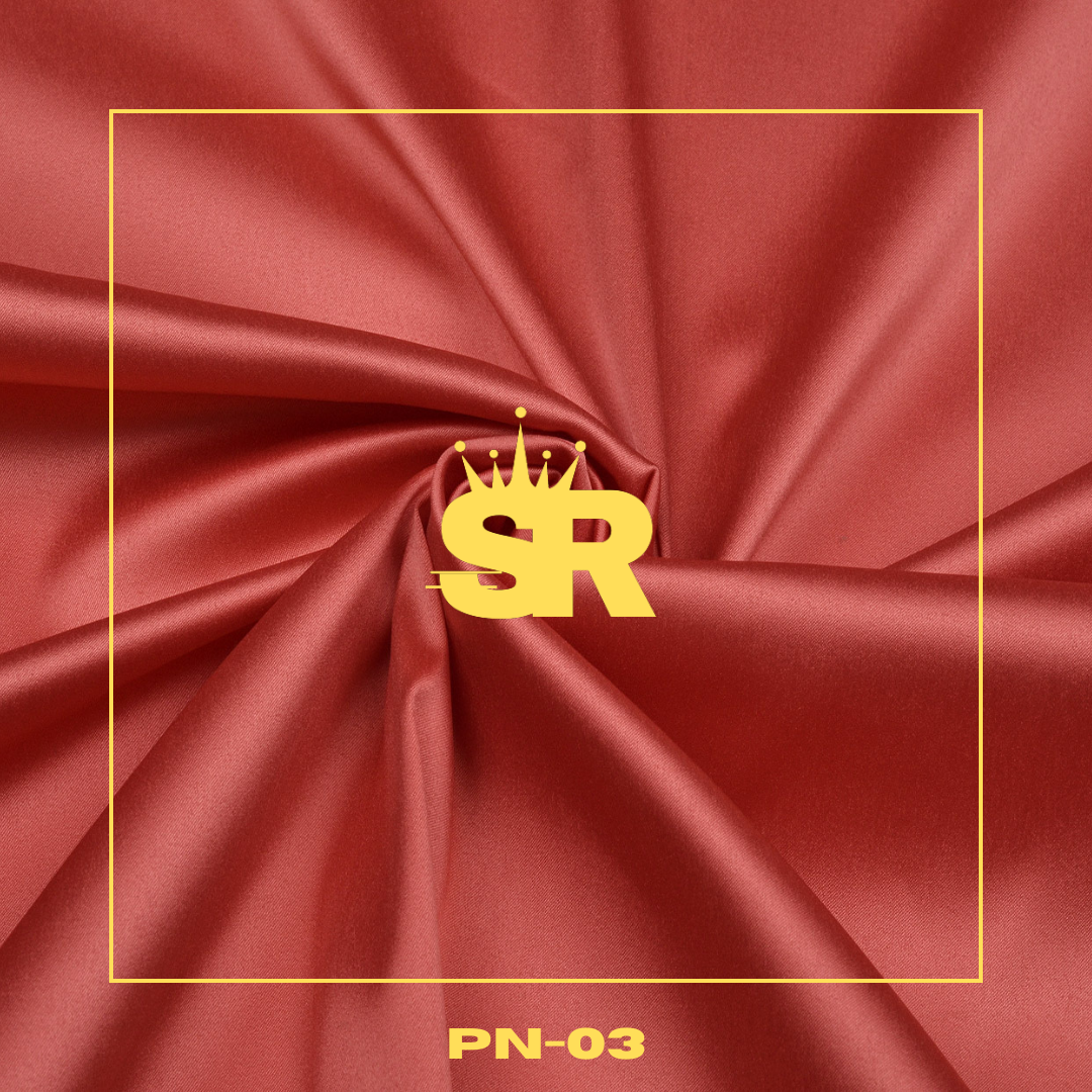 Plain Polyester Satin Fabrics – Rusty Red