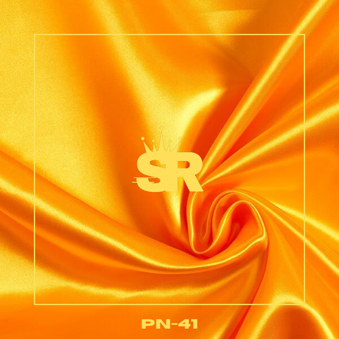 Plain Polyester Satin Fabrics –Orange Gold