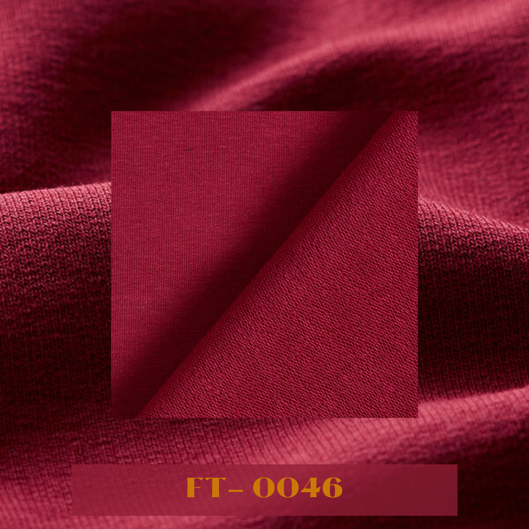 Plain Two - Thread Fleece / French Terry Fabrics –  Claret Red