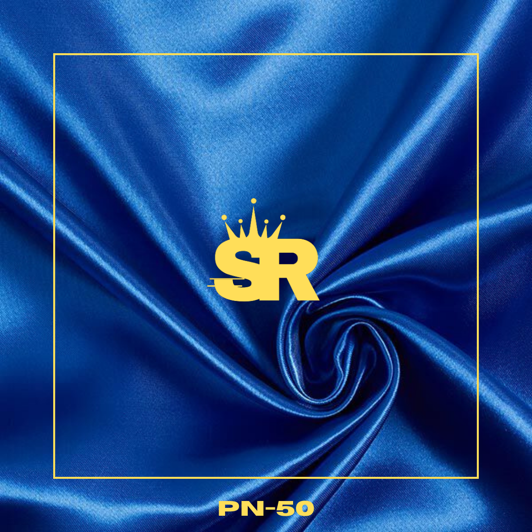 Plain Polyester Satin Fabrics – Cerulean Blue