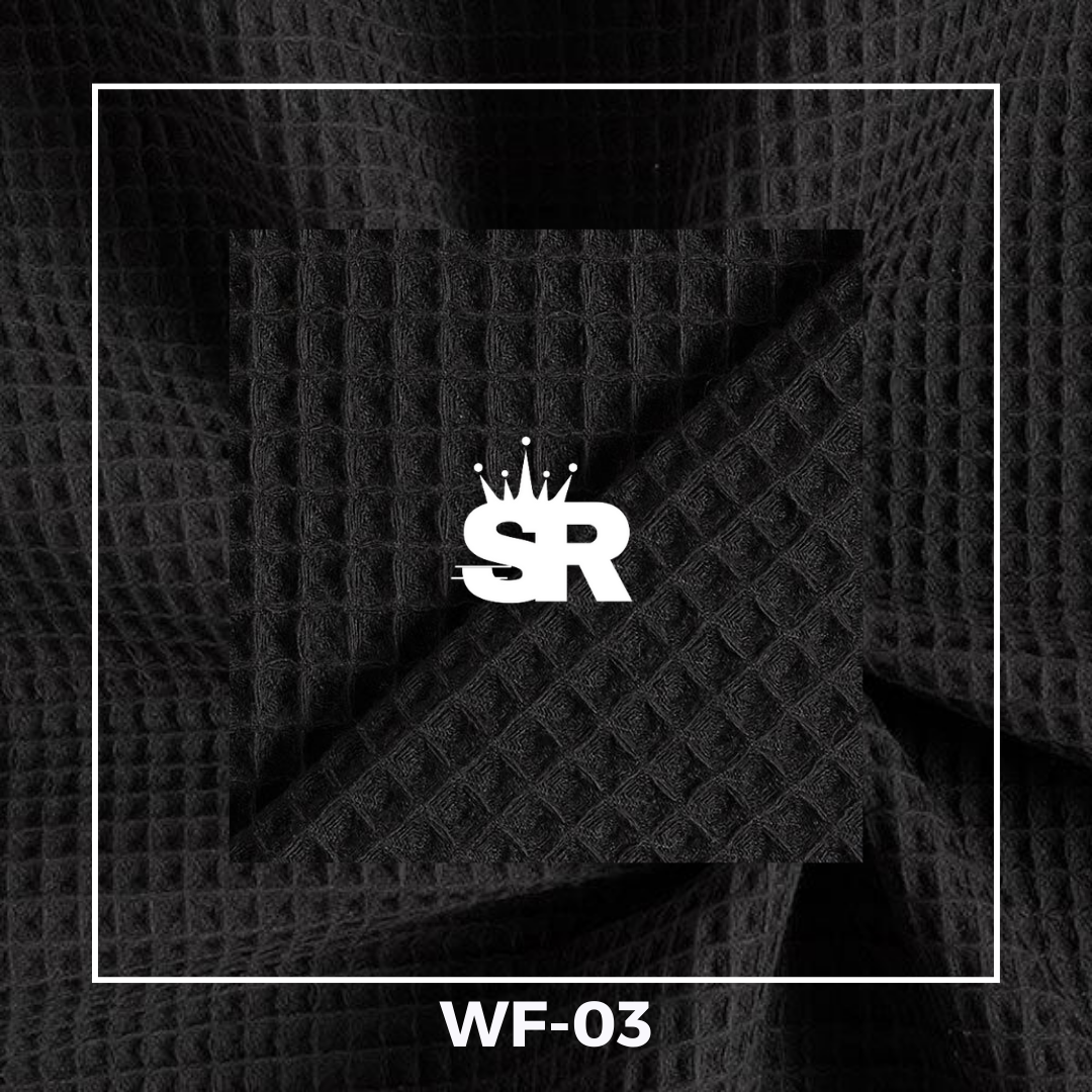 Plain Waffle Fabrics – Black