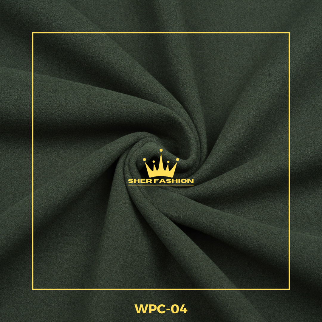 Wool Cashmere Fabrics – Dark Olive Green