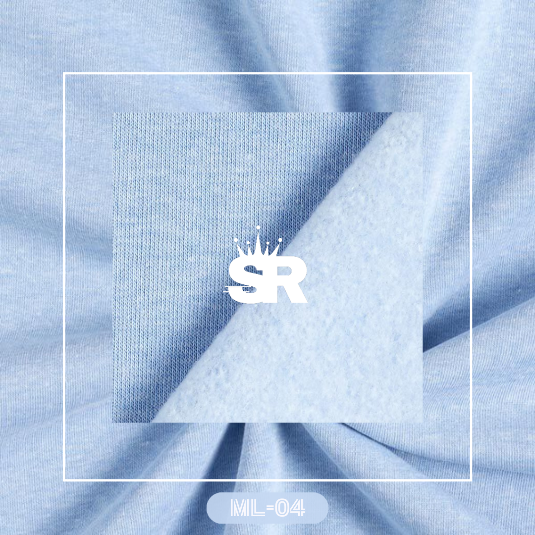 Mottled Sweatshirt Fabrics (Melange) – Baby Blue