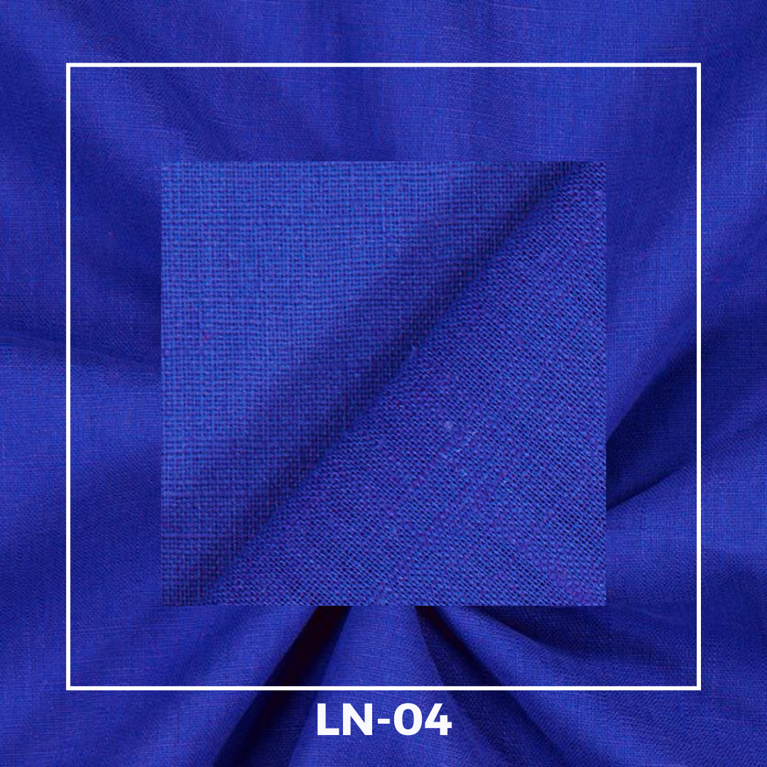 Plain Linen Fabrics – Royal Blue